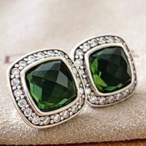 DAVID YURMAN Prasiolite & Diamond Albion Earrings